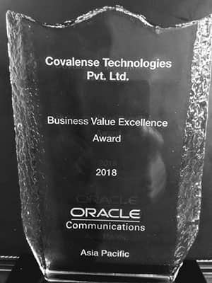 Covalense wins “Business Value Excellence Award” at Oracle CAB Asia 2018 Oracle Communications Customer Advisory Board (CAB) Oracle Communications Product Suite