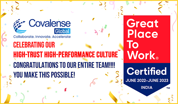 Covalense Global is Great Place to Work-Certified Organization structure Client Deliverables