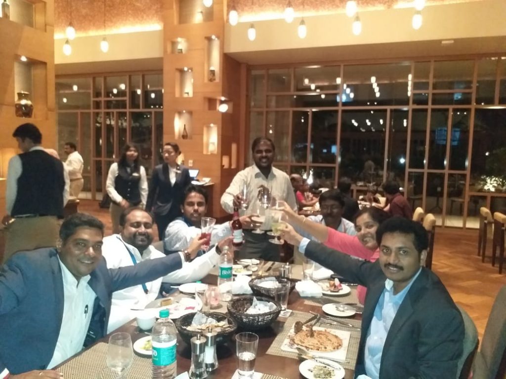 Celebrations at Sheraton Grand by Covalense Global team working at Unilever 13 years of service at Unilever fond memories
